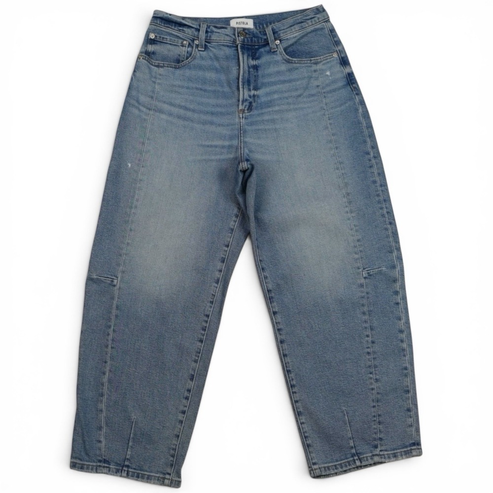Pistola Eli Arched Leg Jeans Womens 29 High Rise Barrel Crop Rhythm Vintage